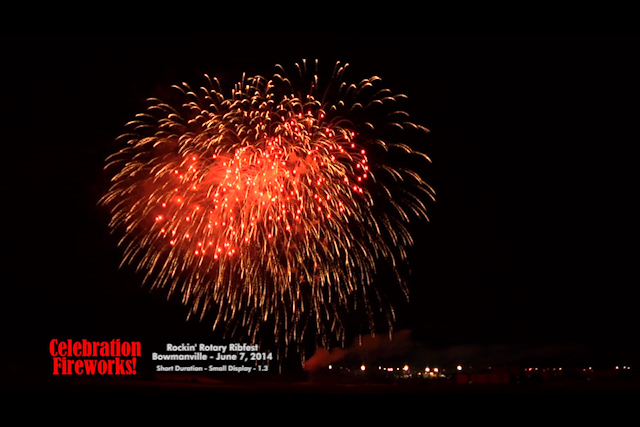 Celebration Fireworks Display at Rockin' Ribfest Bowmanville 2014