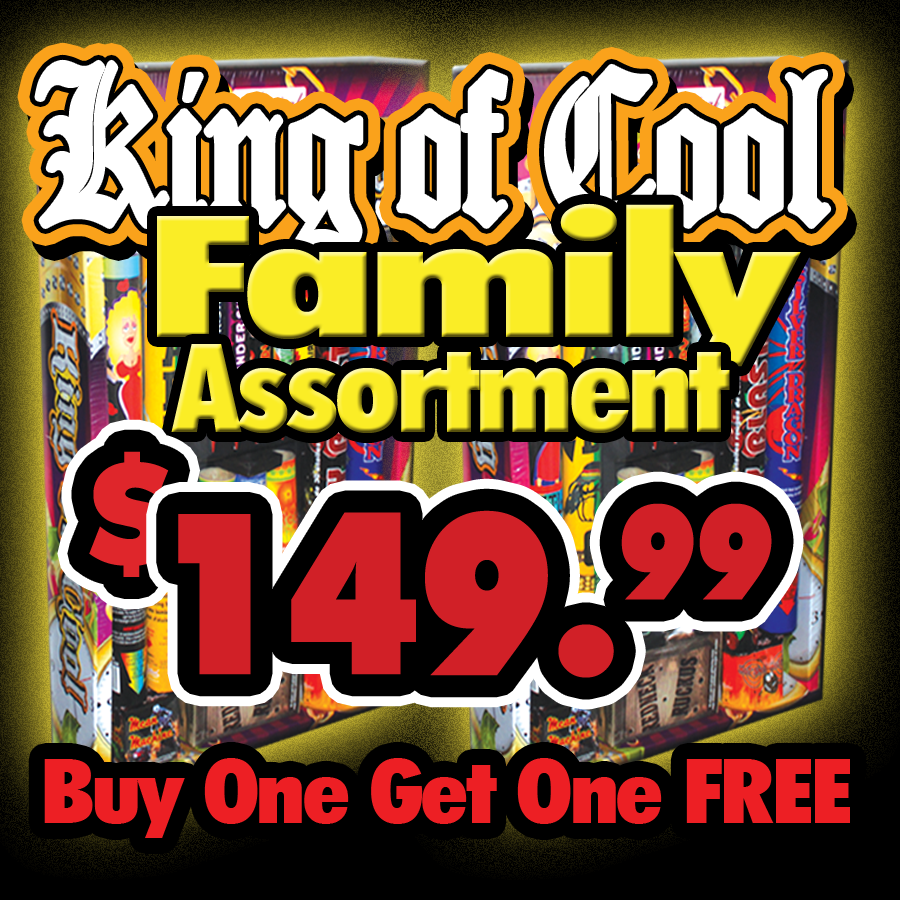 King of Cool Family Fireworks Assortment BOGO Special