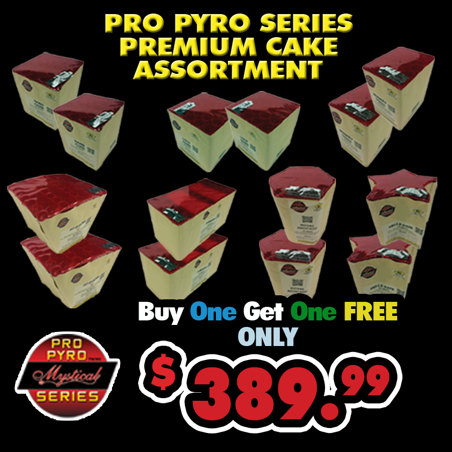 Mystical Pro Pyro Series PREMIUM Cake Assortment BOGO Special